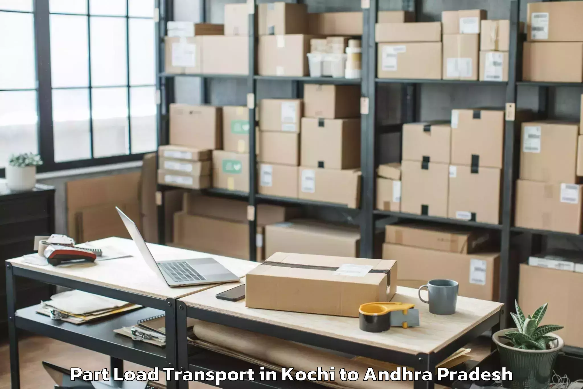 Professional Kochi to Nandivada Part Load Transport